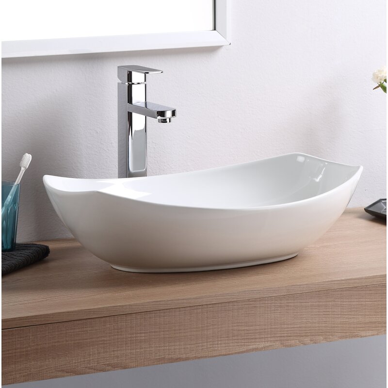 Fine Fixtures Vitreous China Oval Vessel Bathroom Sink And Reviews Wayfair 9774